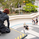 Black Widow keeping an eye on things from Avengers HQ.